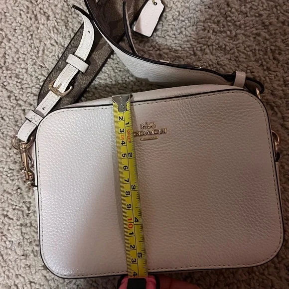 Coach Pebbled Leather White Crossbody Bag - Picture 5 of 7
